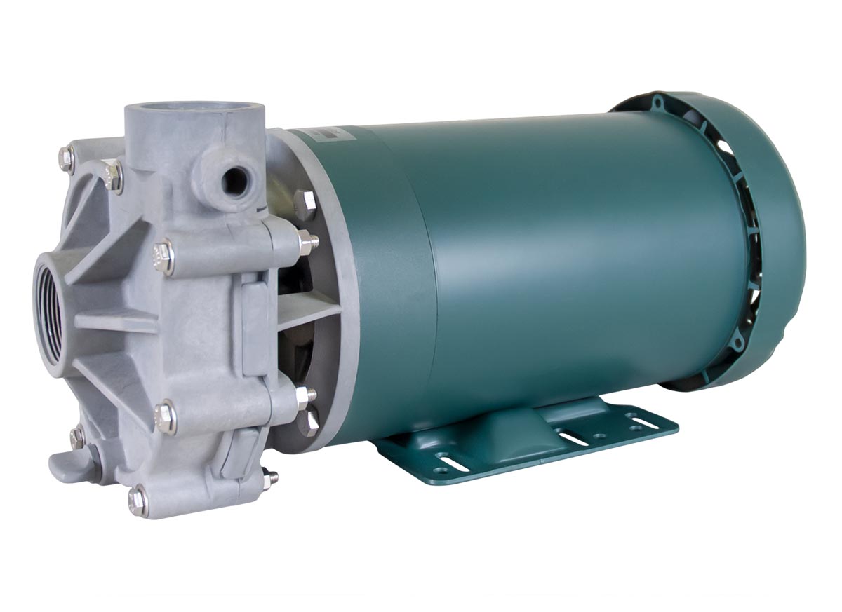 Advance 1000 Pump with green Leeson Motor right angle view