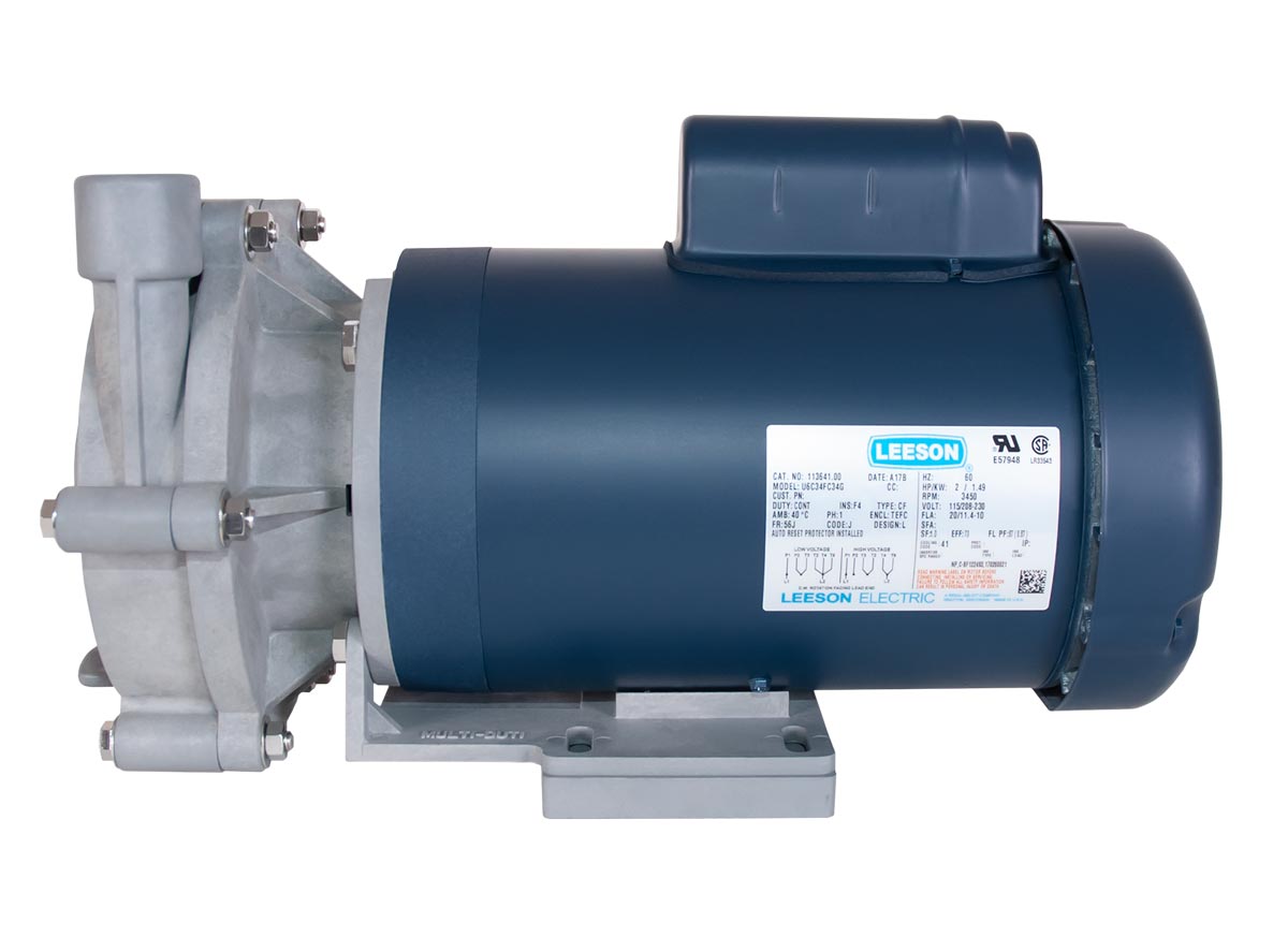 Advance 3000 Pump with blue Leeson Motor right side view
