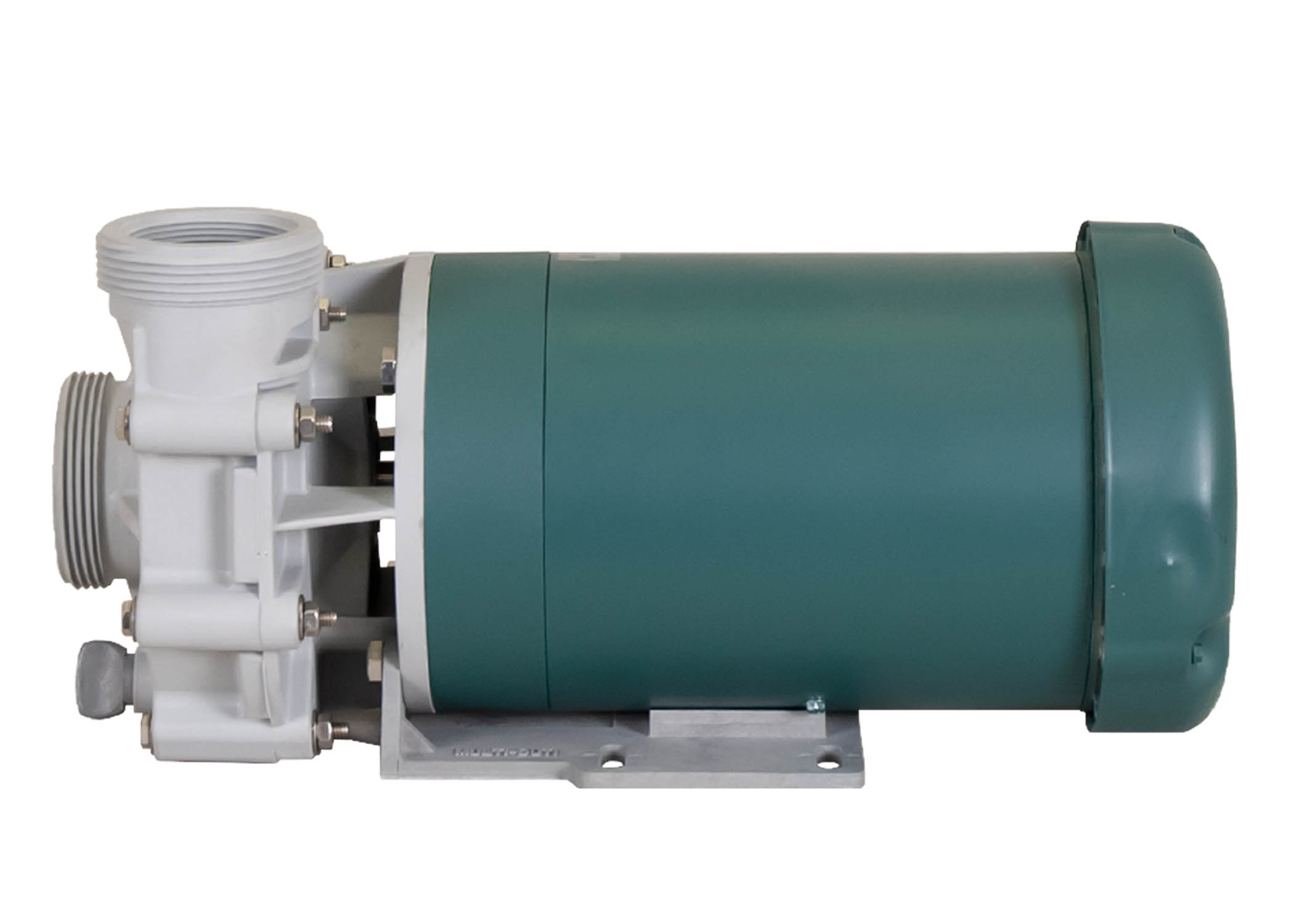 Advance 4000 Pump with green Leeson Motor right side view