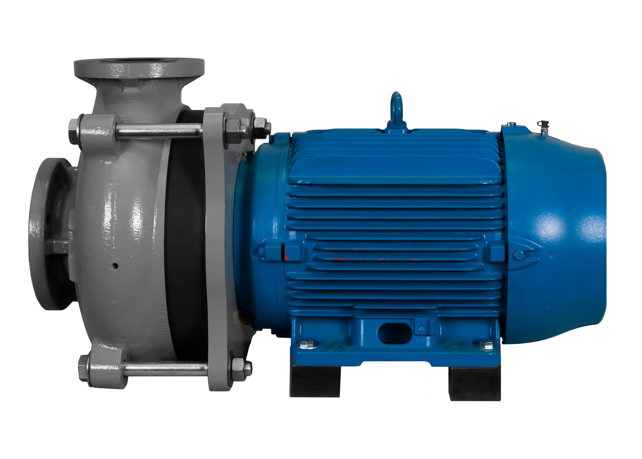 C-Shell 4x3-10 Pumpe mit blauem WEG Motor rechte Seitenansicht