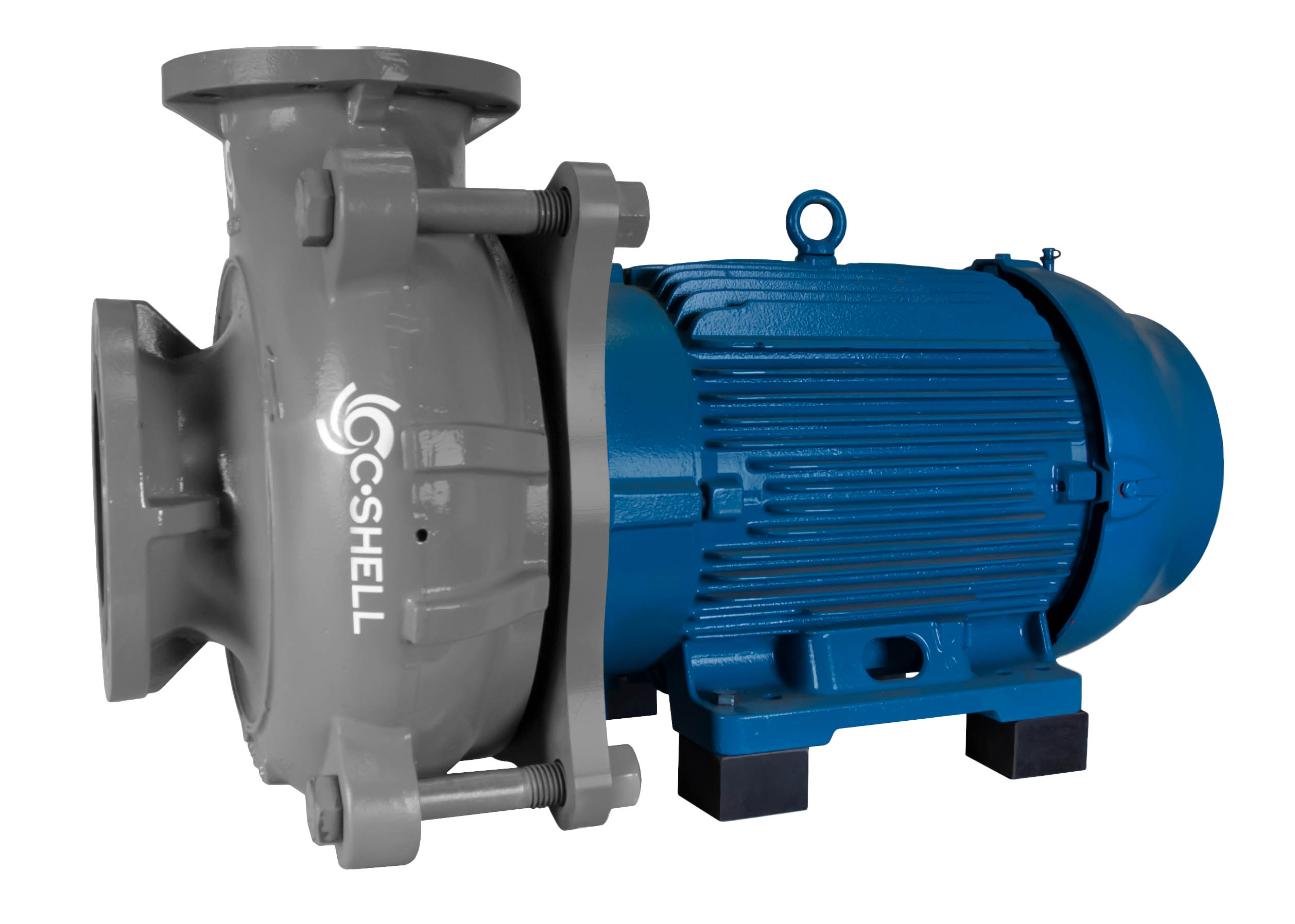 C-Shell 6x5-11 Pump with blue WEG Motor right angle view